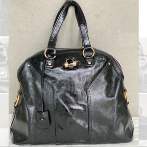 Saint Laurent Leather Muse Satchel YSL